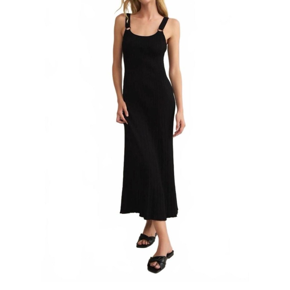NWT | Z SUPPLY | SALINAS MIDI DRESS IN BLACK | SIZE: L